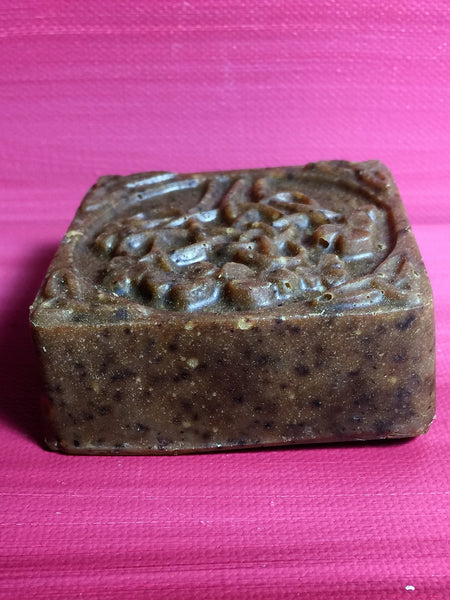 All Natural Oatmeal Honey Goats Milk and Coffee Soap, cold processed soap, all natural soap, soap for sensitive skin, heart key creations soap, heart key creations, artisan soap, hand crafted soap, soap for eczema